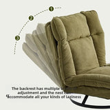 New rotating sofa chair, living room balcony fabric lazy sofa, adjustable backrest rotating leisure chair swivel chair