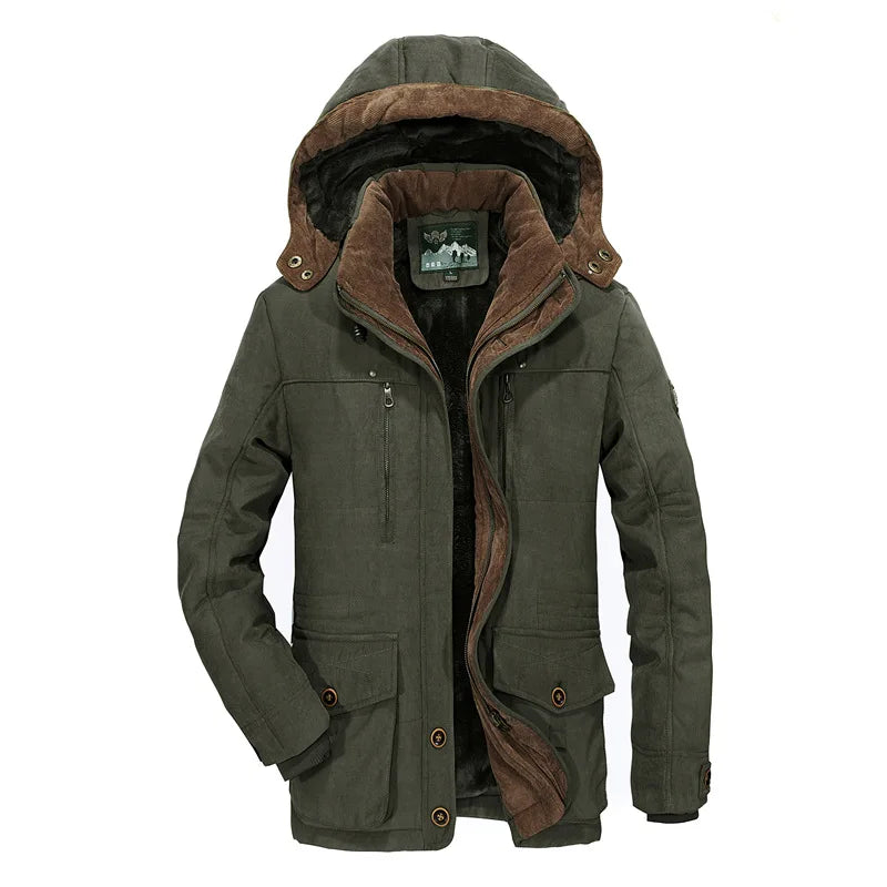 Winter Jacket Men's Parkas 6XL Oversized Thicken Male Coat High Quality Fleece Casual Padded Jackets Men Clothing Outwear T3F029