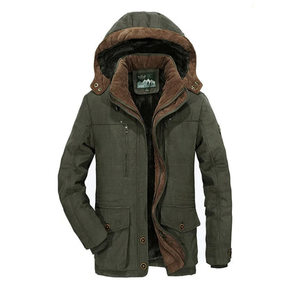 Winter Jacket Men's Parkas 6XL Oversized Thicken Male Coat High Quality Fleece Casual Padded Jackets Men Clothing Outwear T3F029