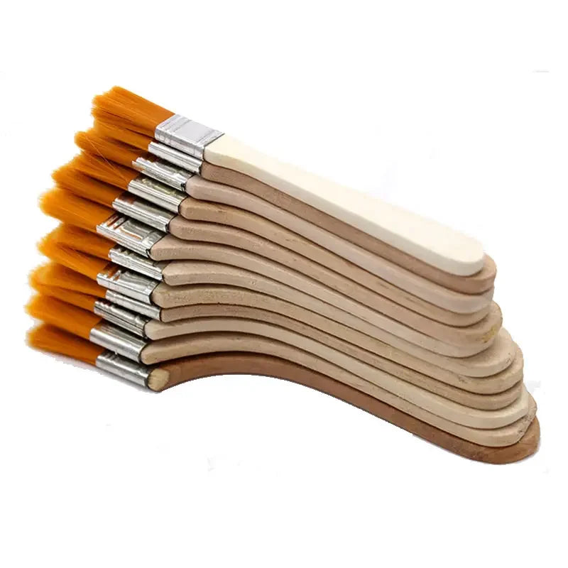12pcs/set Memory Nylon Paint Brushes Set for Acrylic Oil Drawing Watercolor Wooden Painting Brush Tools Art Supplies