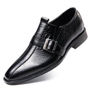 British Style Genuine Leather Wedding Oxfords Business Shoes Mens Casual Leather Crocodile Pattern Office Work Shoes Dress Shoes