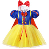 Fantasia de Princesa Branca de Neve para Meninas – Halloween, Festa de Aniversário, Brincadeiras e Fantasias Infantis (com Capa)
