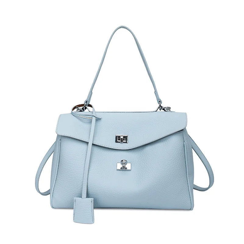 Casual Large Capacity Lychee Pattern Single Shoulder Slant Cross Bag Versatile Underarm Bag Simple Stylish Tote Bag