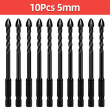 Cross Hex Tile Drill Bit For Glass Concrete Ceramic Tile Hole Opener Tungsten Carbide Hard Alloy Bits Set Tools 3 4 5 6 8 10 12mm