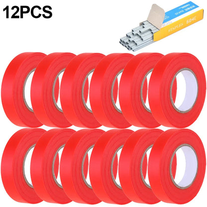 10/20Pcs Plant Branch Tie Tape Hand Tying Binding Tools with 1 Box Staple For Garden Tying Machine Vegetable Fruit Tree Tapenter