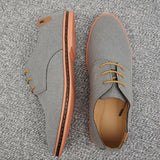 2024 Spring Suede Leather Men's Oxford Casual Shoes Classic Sneakers Comfortable Footwear Dress Shoes Large Size Flats