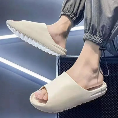 Zapatillas de moda para mujer, planas, ligeras, de EVA, para el baño, cómodas, para parejas, para interiores y ducha.