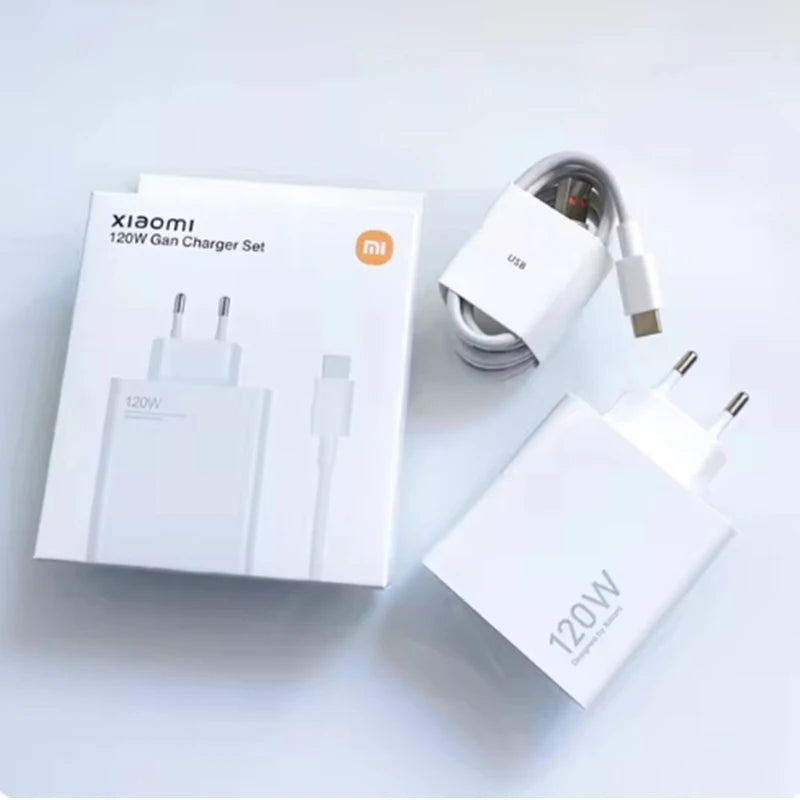 Xiaomi Original Charger Turbo Fast Charge 120W EU Hypercharge Gan Adapter For Mi 15 14T 13T Pro Redmi K80 K70E K60E Type C Cable