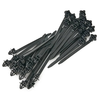10/30/50PCS Car Nylon Black Cable Ties Push Mount Wire Harness Fastener Cable Clamp Clips Ties Management Car Wire Organizers