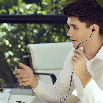 Auriculares T110 con cable de 3,5 mm, estéreo auténtico, graves profundos, deportivos, control en línea, manos libres y micrófono.