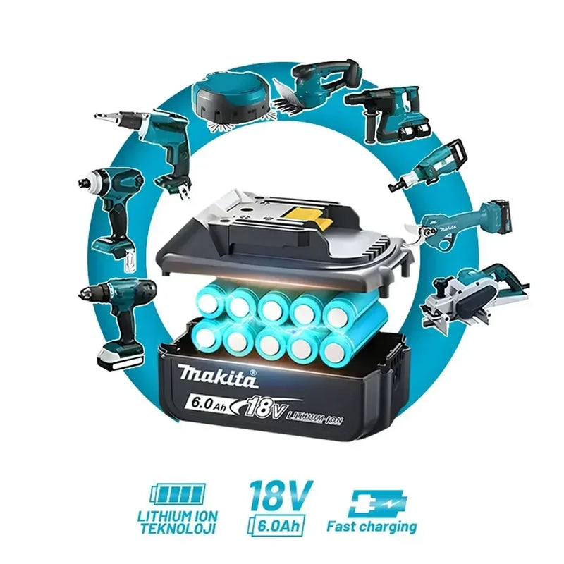 100% Genuine Makita 18v 6.0Ah Replacement battery bl1850b BL1850 bl1860 bl 1860 bl1830 bl1815 bl1840 LXT400 for makita tools