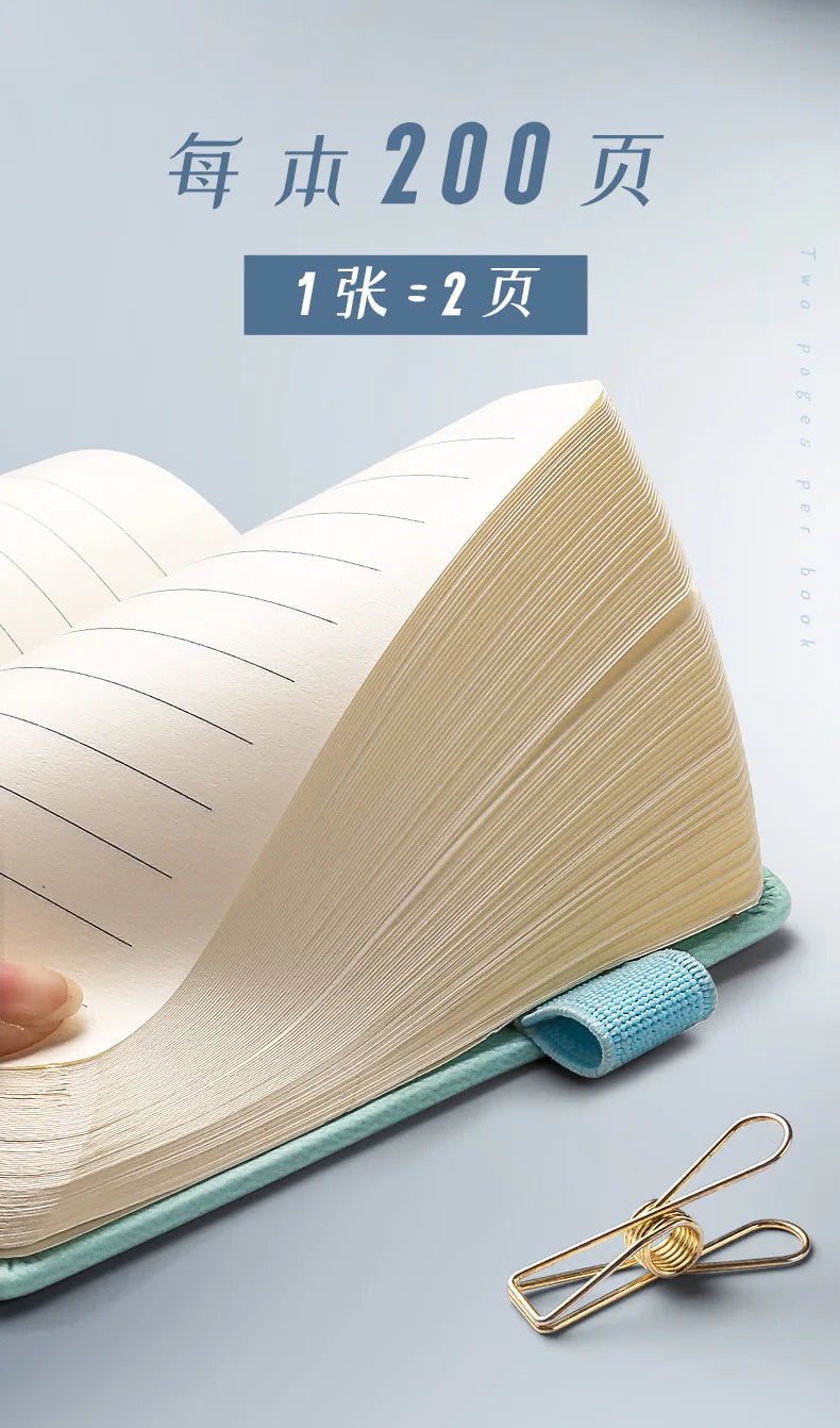 Mini A7 Pocket Notebook Handmade Leather 100Sheets Notepad Portable Travel Diary Planner Schedule Kawaii School Office Supplies