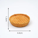 1pc Mini Simulated Rattan Basket Model DIY Creative Dollhouse Dessert Shop Food Vegetable Ornaments Craft Kitchen Decoration