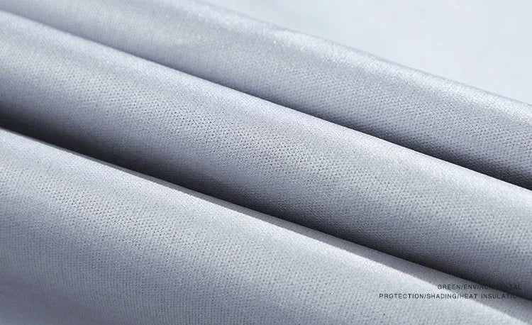 Easy Install Sunscreen Protection Thermal Insulation Curtain with Hook Silver Coated Fabric Shade Cloth Home Office Decoration