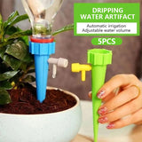 Sistema de riego por goteo automático, 5 uds., Kits de puntas para goteo de plantas, macetero de autorriego para jardín, dispositivos de riego de plantas