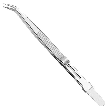 Pinzas de acero inoxidable con cierre deslizante ajustable, antiestáticas, herramienta para la fabricación de joyas y reparación de componentes electrónicos.