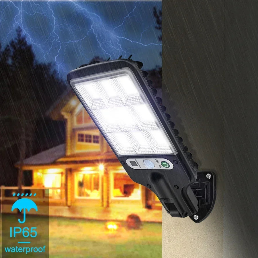 1-6PCS Motion Sensor Solar Outdoor Lights Waterproof 117COB LED Security Wall Lights Street Lamps with 3 Mode Patio Garage Yard