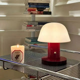 Mushroom Table Lamp Warm Color Night Light USB Rechargeable LED Touch Desk Light Piano Coating Surface Love Gift Lamp