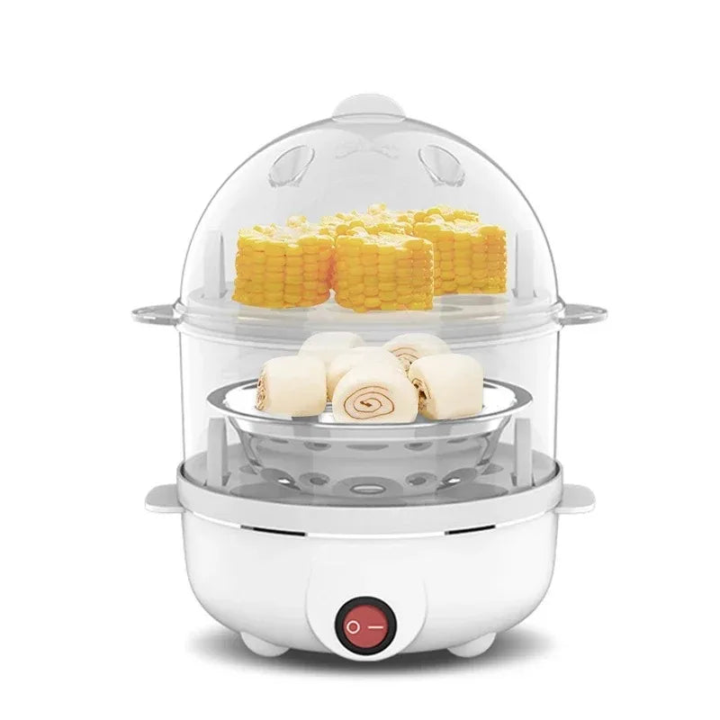 Automatic Electric Egg Steamer Multifunctional Electric Egg Boiler Double-Layer Egg Cooker Mini Kitchen Breakfast Machine