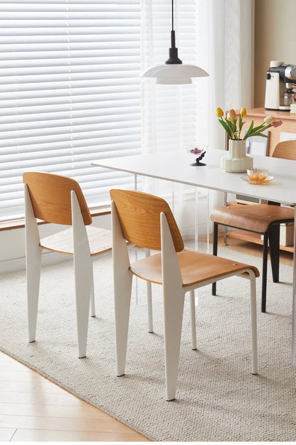 American Retro Dining Chair. Dopamine Chair Solid Wood Vitra Chair. Household Light Luxury High-end Backrest Chair