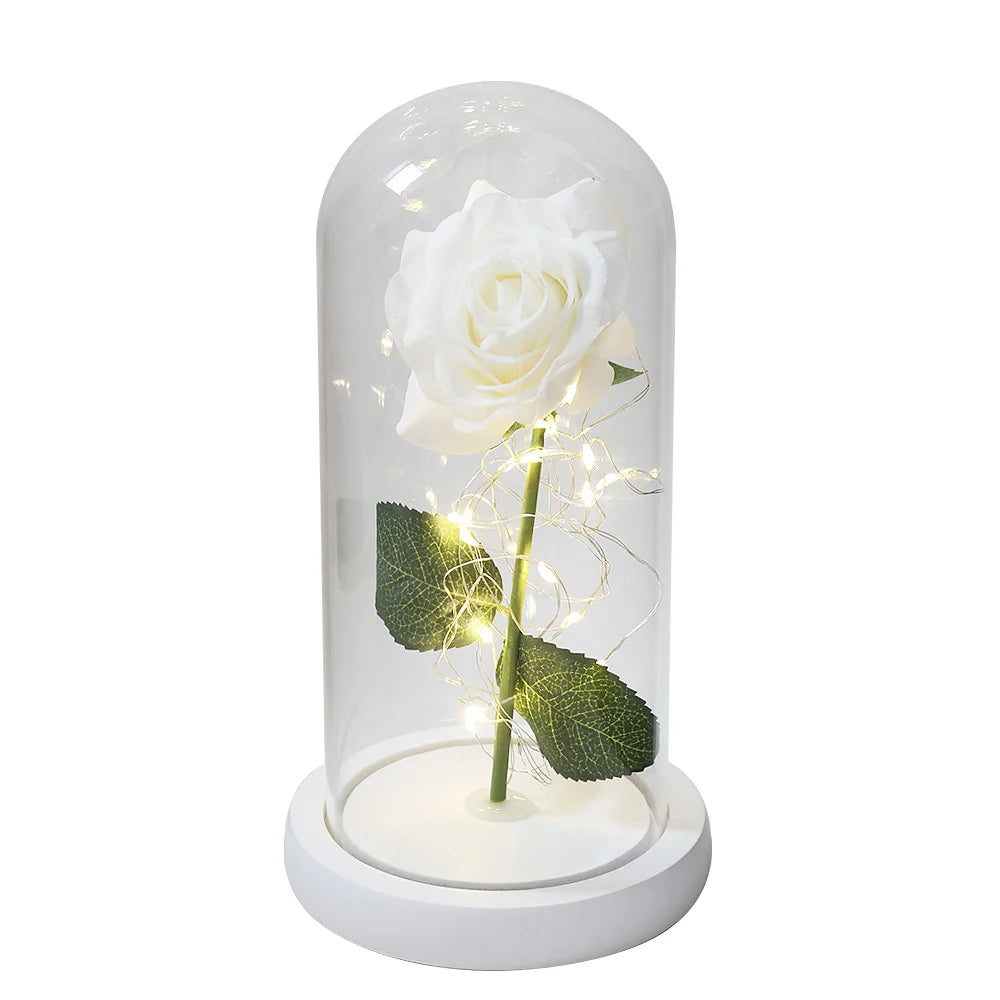 Envío directo de flores artificiales Galaxy Rose, La Bella y la Bestia, decoración de boda, regalo creativo para el Día de San Valentín, regalo para la madre.