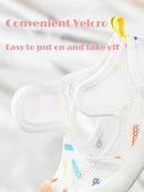 Sandalias de verano transpirables de malla de aire para niños de 1 a 4 años, zapatos casuales unisex para bebés, suela suave antideslizante, zapatos ligeros para primeros pasos.