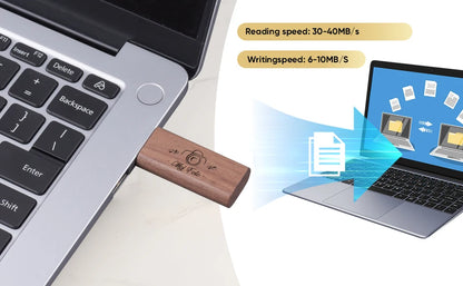 Wooden USB Flash Drive 10PCS/LOT Pen Drive 4GB 8GB 16G 128G Wedding Gift Memory Stick Box U Disk Free Custom LOGO Pen drive 64gb