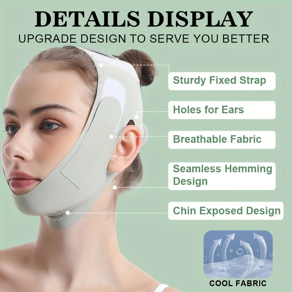 Vendaje adelgazante facial reutilizable para mujer, moldeador de cara con línea en V, cinturón para levantar mejillas y barbilla, correa de masaje Facial, herramientas de belleza para el cuidado de la piel Facial