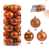 24pcs 3cm Christmas Balls Christmas Tree Ornaments Christmas Ball Hanging Tree Pendants Home Party Xmas Tree Decoration New Year Gift 