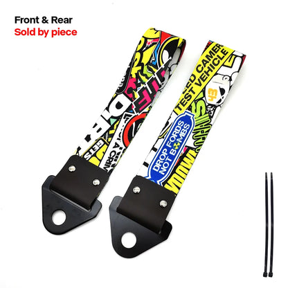 Correa de remolque colgante para coche con cultura de carreras JDM, cuerda de remolque, cinta, parachoques, accesorios para NOS HKS Initial D