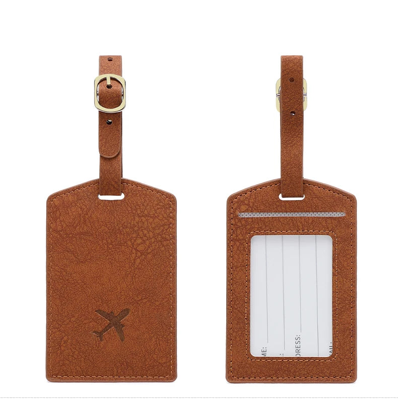 Fashionable new PU luggage tag, boarding pass for overseas travel, luggage tag, anti-loss name card, luggage tag