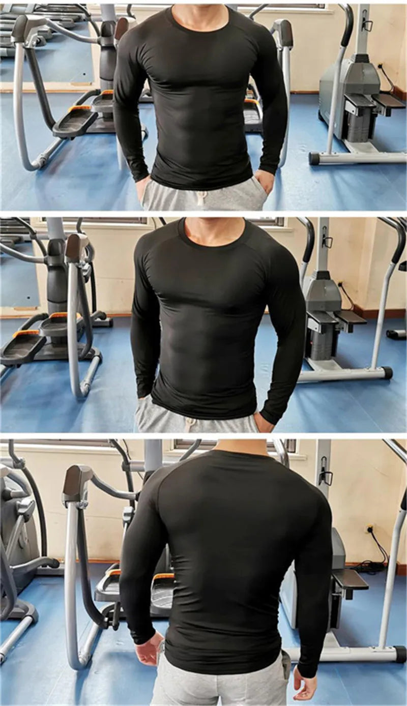 Men Women Kids Children Boy Girl Compression Running Long T Shirt Fitness Sport Basketball Football Gym Sportswear Clothes 8659