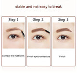 Natural Eyebrow Pencil 5 Colors Brown Double Head Long Lasting Waterproof Ultra Fine Eye Brow Pen Luxury Gold Cosmetic