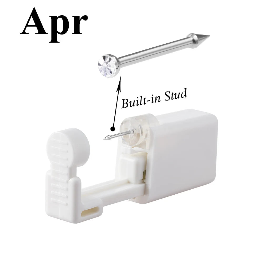 1 Unit Disposable Safe Sterile Piercing Unit For CZ Nose Studs Piercing Gun Piercer Tool Machine Kit Earring Stud Body Jewelry