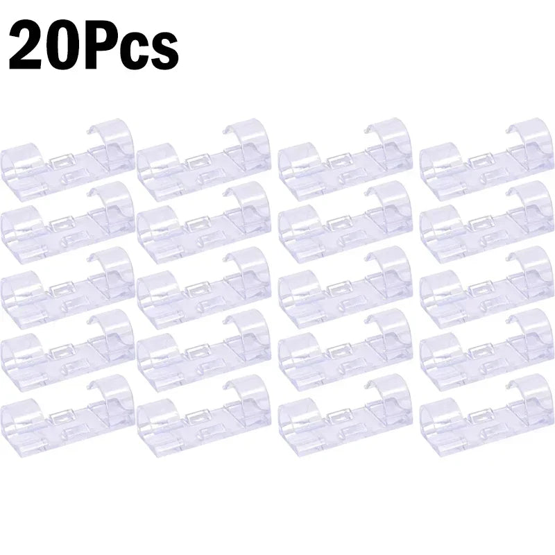 1/100Pcs Cable Clips Self-Adhesive Cable Organizer Cord Management System Cord Holder for Wire Management Desk Car Office Home