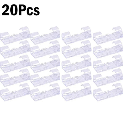 1/100Pcs Cable Clips Self-Adhesive Cable Organizer Cord Management System Cord Holder for Wire Management Desk Car Office Home