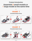 1000+Pcs Navy War Chariot Ship Army Boat Plane Model Warships Building Blocks City Children Toys for Boy