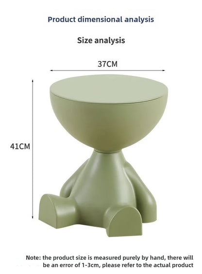 Light Luxury Cartoon Sofa Edge Table Creative Flat Head Coffee Table Small Household Plastic Coffee Table Furniture Side Table