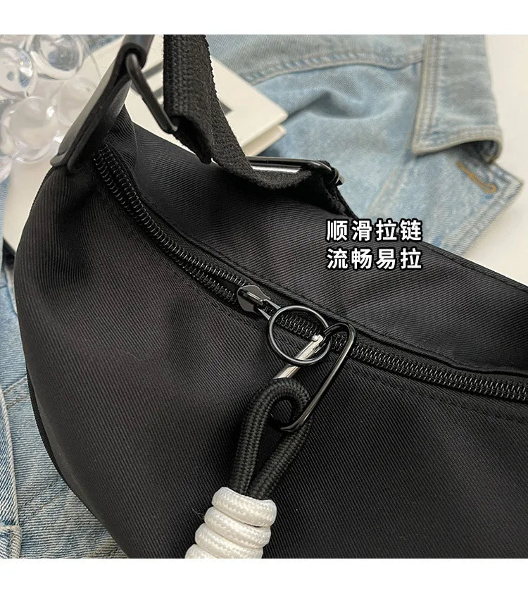 2024 New Fashion Crossbody Bag Simple Wide Shoulder Strap Design Single Shoulder Bag Original Style Commuting Dumpling Women's Bag