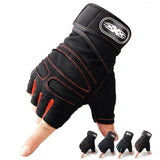 Guantes de entrenamiento de pesas pesadas para gimnasio, fitness, para hombres y mujeres, culturismo, medio dedo, antideslizantes, soporte de muñeca, levantamiento de pesas, deportes