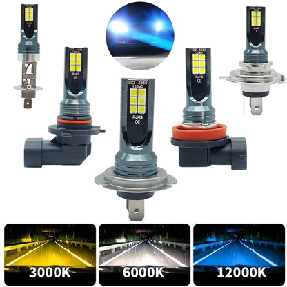 2Pcs H4 H7 LED Headlight H11 H8 H9 H10 H1 H3 Car Fog Light Bulbs 9005 9006 Auto Driving Running Lamps 12000LM 80W 12V