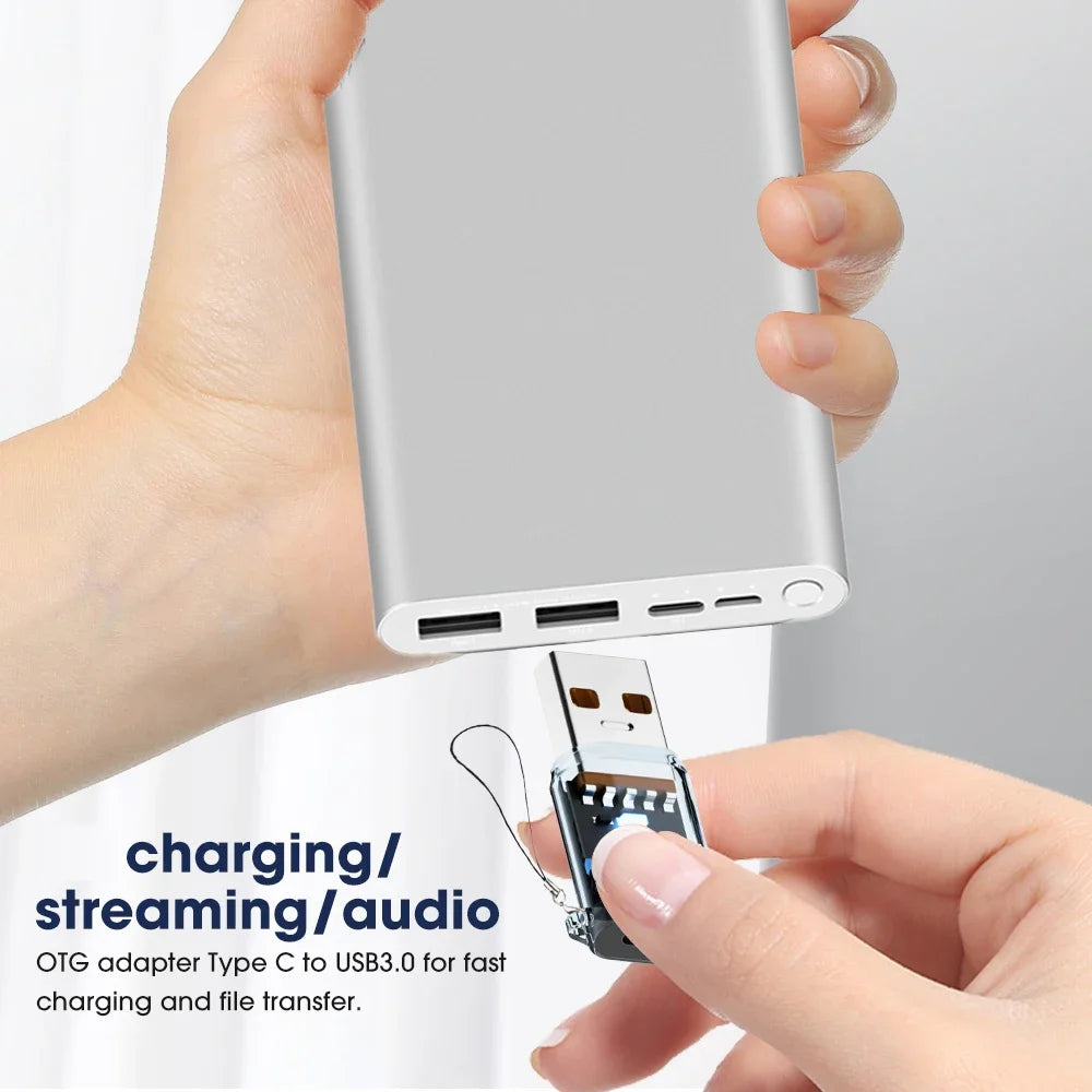 120W USB C OTG Adapter USB To Type C Data Transfer Charging Adapter 10Gbps USB Female To Type C Male Connector for IPhone 16 15