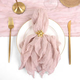 Set of 12 Gauze Cheesecloth Napkins Cloth Bulk Dinner Table Napkins for Home Wedding Valentine's Party Event Table Decoration