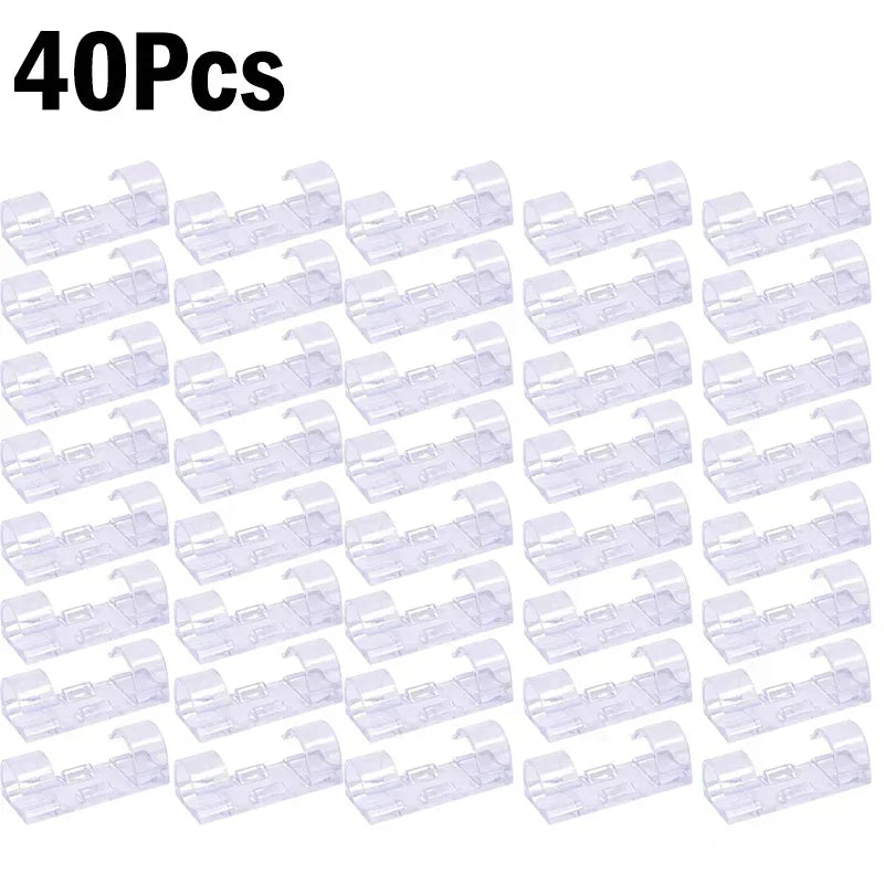 1/100Pcs Cable Clips Self-Adhesive Cable Organizer Cord Management System Cord Holder for Wire Management Desk Car Office Home