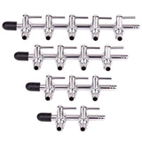Stainless Steel Aquarium Air Distributor Fish Tank Oxygen Pump Accessories Air Splitter Flow Controller Pump Switch Valve Tap