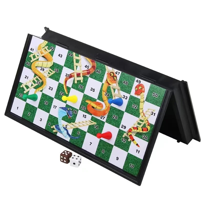 Bear brand science and education chess folding chessboard 2002 student entry early education puzzle battle chess table gam  toys