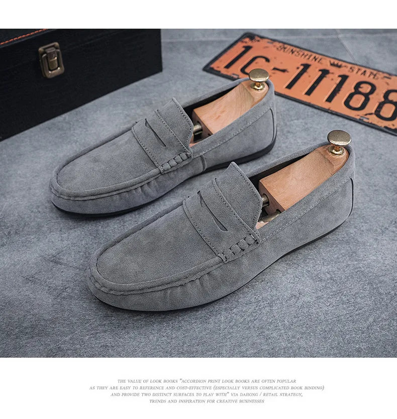 New Men's Loafers, Lightweight and Breathable Casual Shoes, Mens Flat Driving Shoes, Soft Sole Slip-on Business Shoes, Moccasins