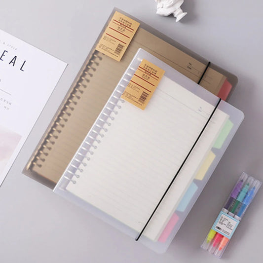 A4/B5/A5 Loose Leaf Refill Binder Notebook Blank/Line/Grid/Cornell Replaceable Metal Ring Office&School Supplies Stationery