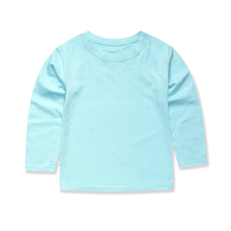 Boys Girls T Shirt Long Sleeves 1 to 2 3 4 5 6 7 8 9 10 11 12 13 14 Years 100% Cotton Toddler Boy Shirts for Teens Girl Clothes