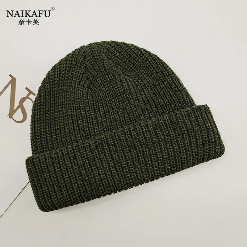 Custom Logo Beanie, Men's Cap Your Embroidered Design Hats for Woman Winter Warm Skull Balaclava DIY Team Logo Elastic Knit Cap